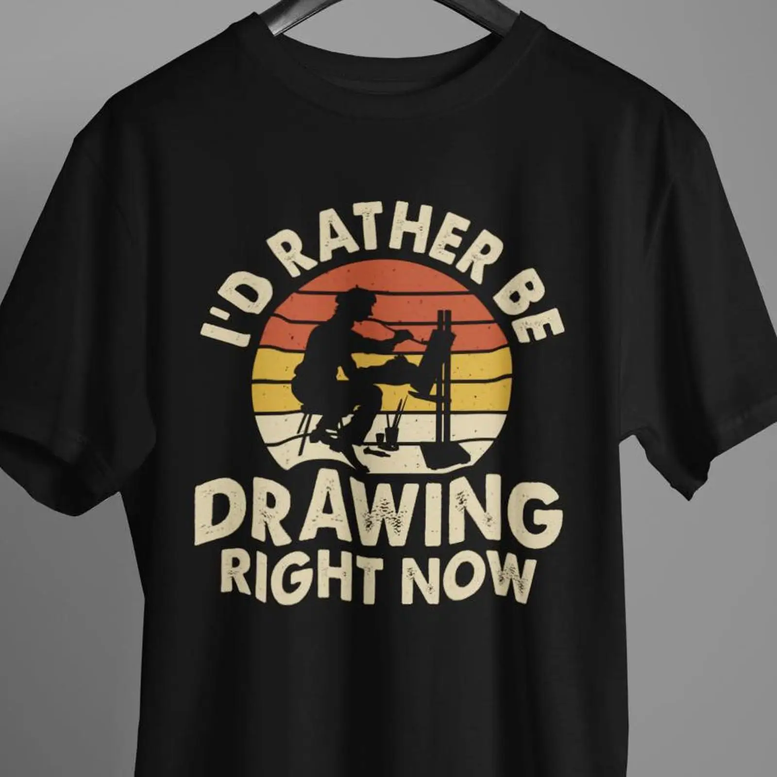 Vintage Fashion Drawings - I'd Rather Be Drawing T Shirt