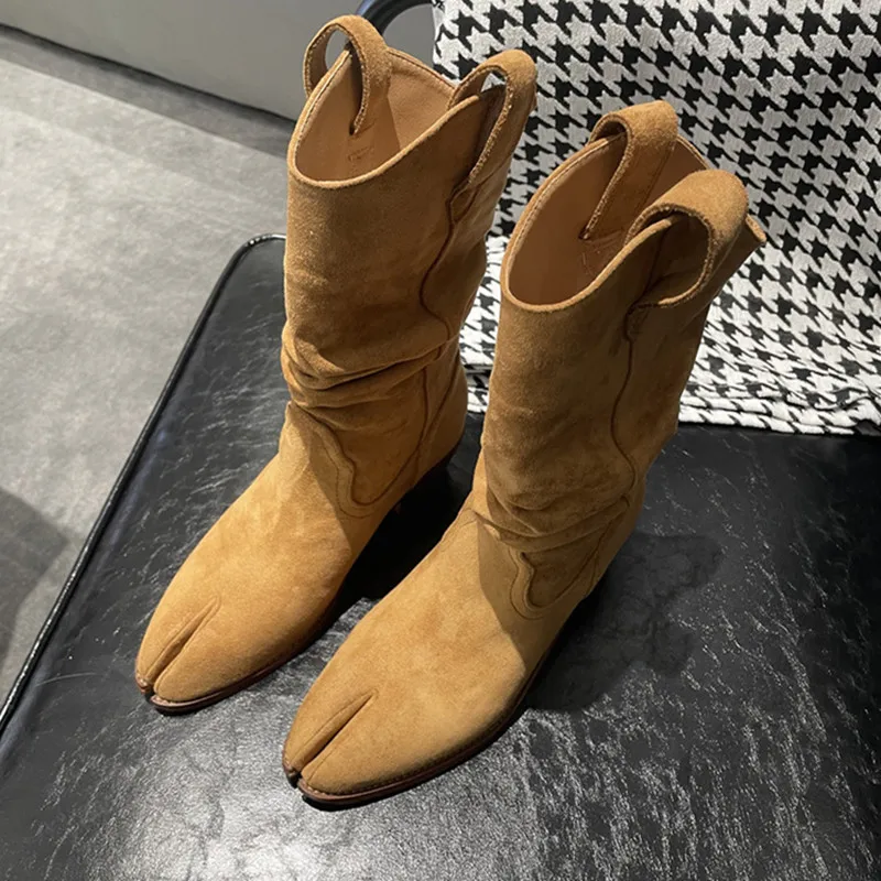 Vintage Fashion Designer - Fashion Vintage Boots Split Toes Korean
