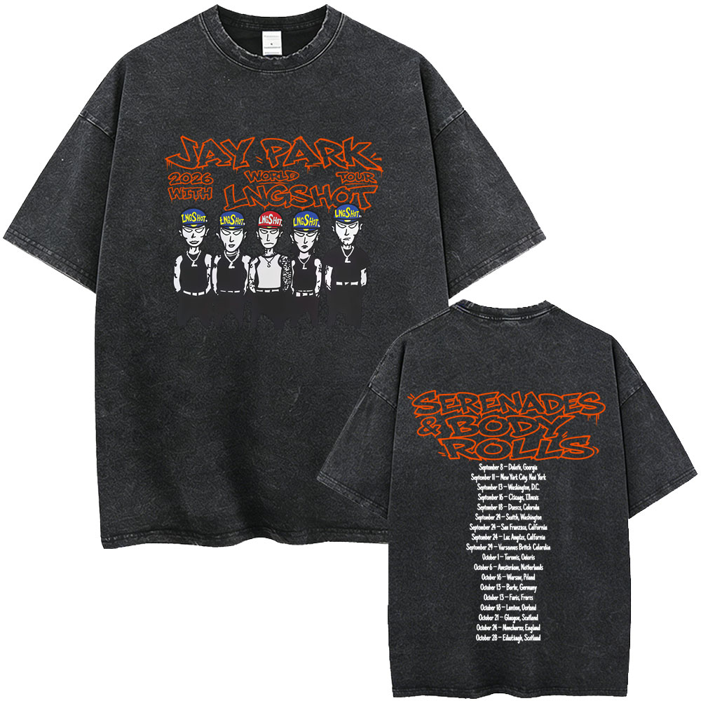 Vintage Fashion World - Washed Vintage Korean Band Lngshot Jay