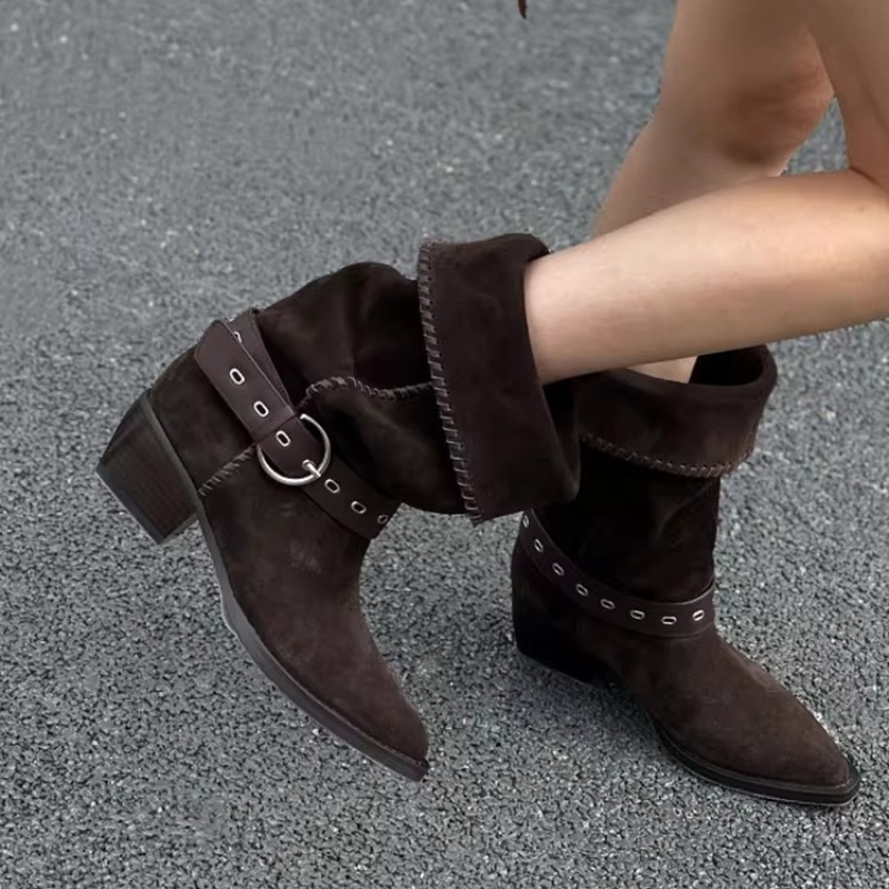 Vintage Fashion Designer - Designer Women's Boots Fashion Vintage Suede