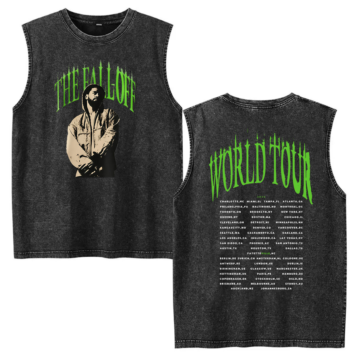 Vintage Washed Vest J.Cole The - Vintage Fashion World ulasan dan harga