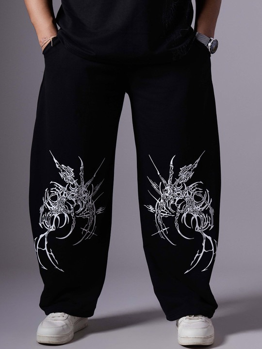 Men Printed Cotton Relaxed Fit - Retro Track Pant ulasan dan harga