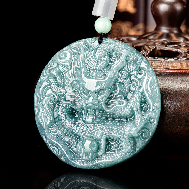 Burmese Jadeite Dragon Pendant - Vintage Fashion Jewelry Necklaces ulasan dan harga