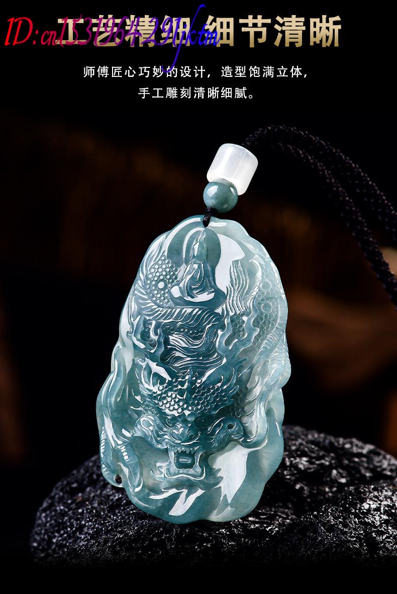 Natural Burmese Jadeite Dragon - Vintage Fashion Jewelry Necklaces ulasan dan harga