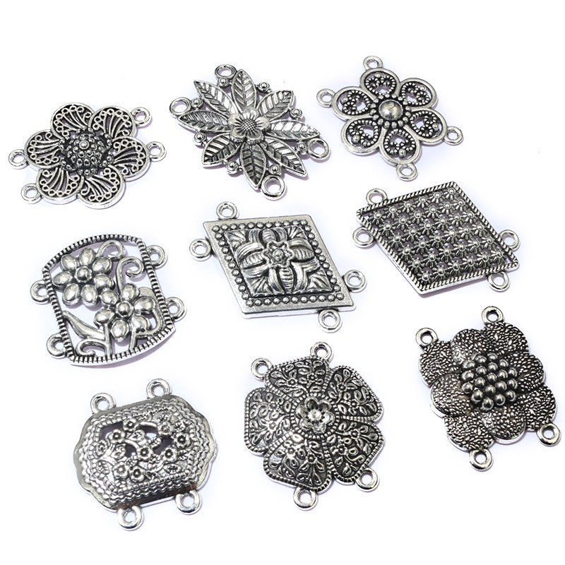 10pcs Antique Silver Color Vin - Vintage Fashion Jewelry Necklaces ulasan dan harga