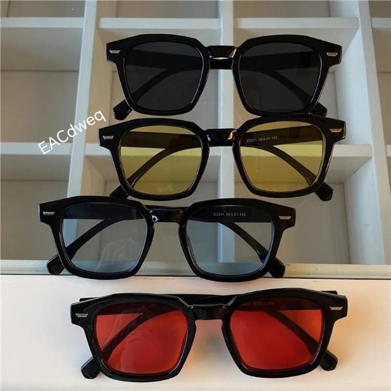 Men Rectangle Vintage Sunglass - Vintage Fashion Designer ulasan dan harga