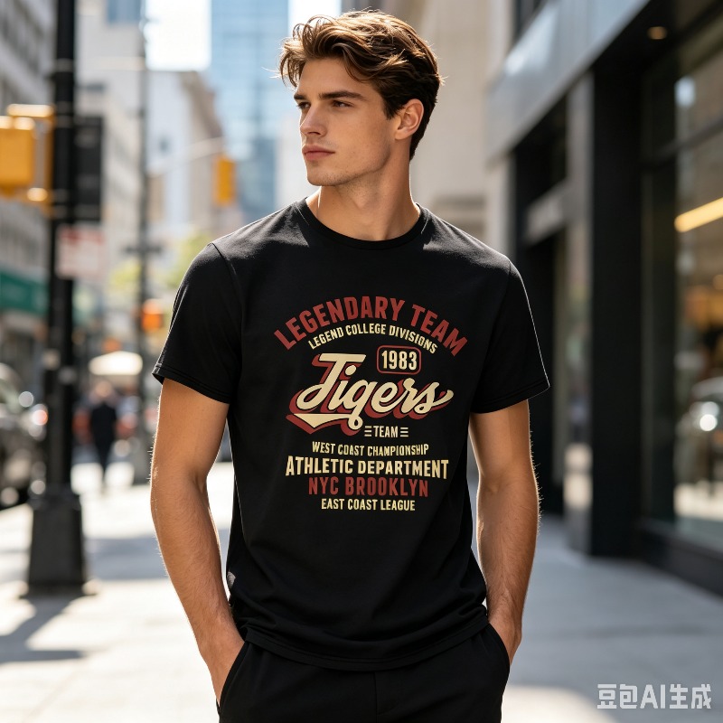 Men Streetwear T-Shirt LEGENDA - Vintage Fashion Nyc ulasan dan harga