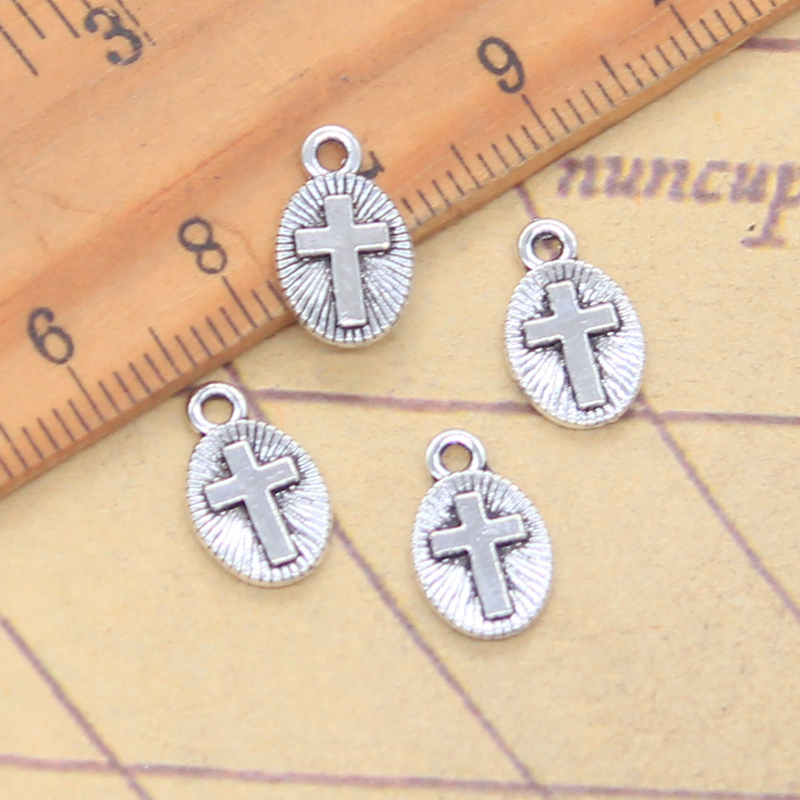 30pcs Charms Cross 13x8mm Anti - Vintage Fashion Finds ulasan dan harga