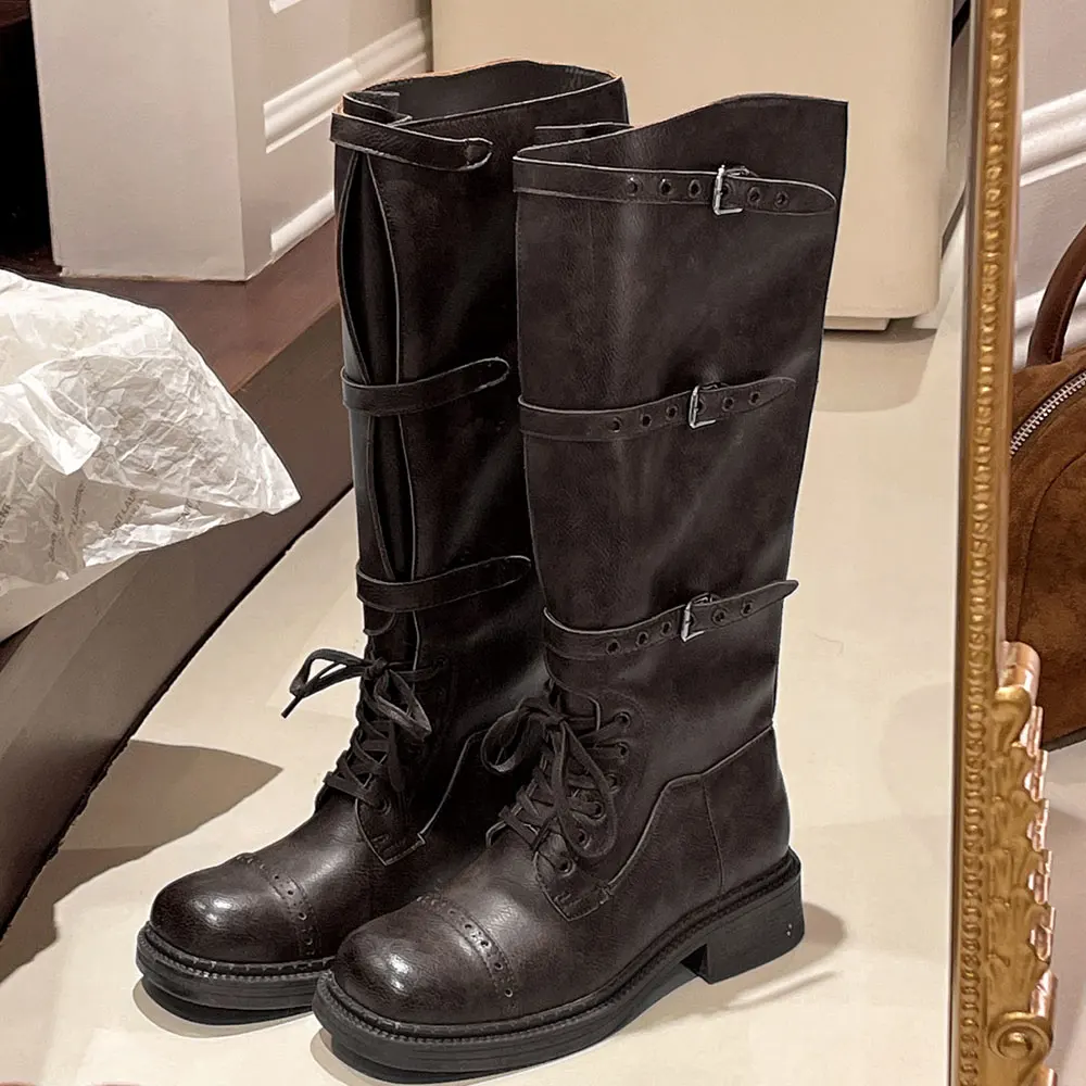 Women's Knee High Boots Vintag - Vintage Fashion Designer ulasan dan harga