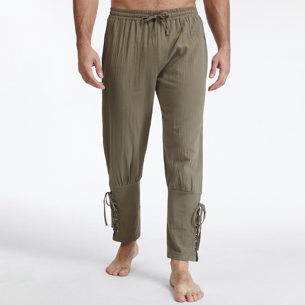 Men's Vintage Cotton Linen Sol - Retro Track Pant ulasan dan harga