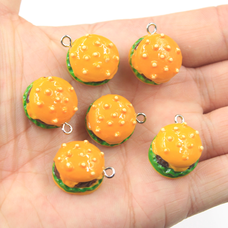 10pcs Charms Simulate Burger F - Vintage Fashion Finds ulasan dan harga
