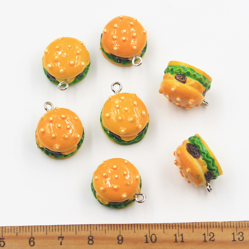 10pcs Charms Simulate Burger F - Vintage Fashion Finds ulasan dan harga