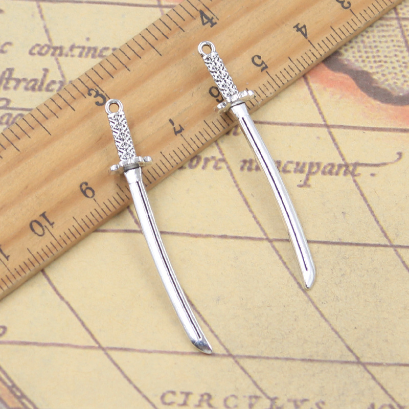 20pcs Charms Katana Knife 49x8 - Vintage Fashion Finds ulasan dan harga