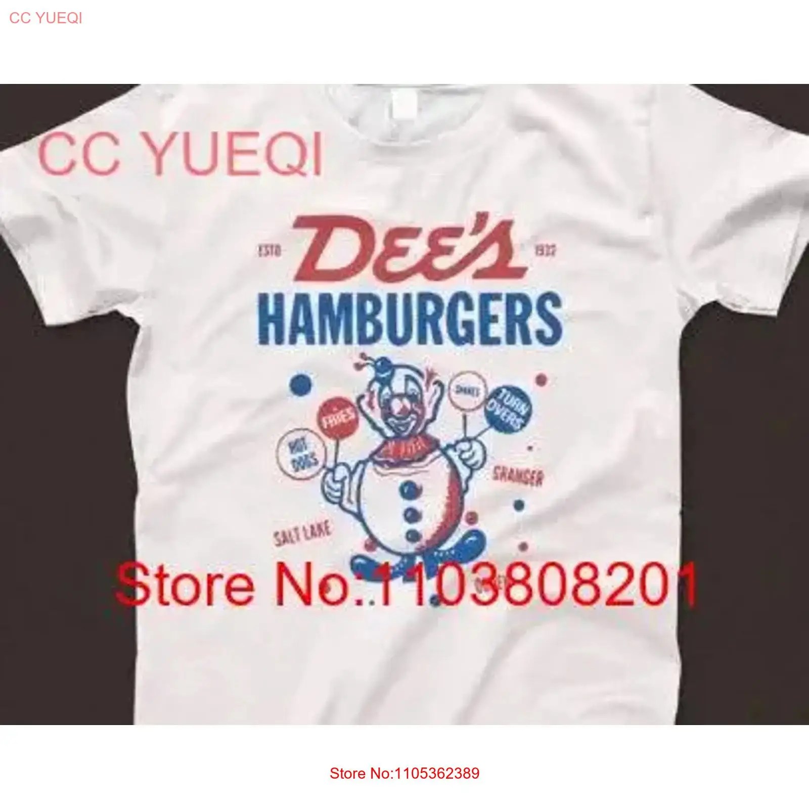 Dee's Hamburgers T Shirt 1026  - Vintage Fashion Hamburg ulasan dan harga