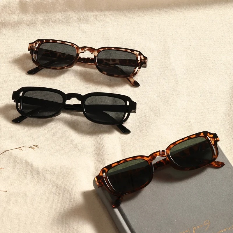 Luxurious Rectangle Sunglasses - Vintage Fashion Designer ulasan dan harga