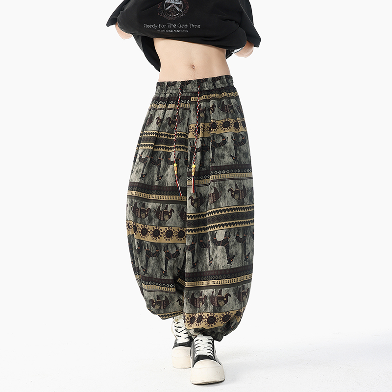 Holiday Style Printed High Wai - Retro Track Pant ulasan dan harga