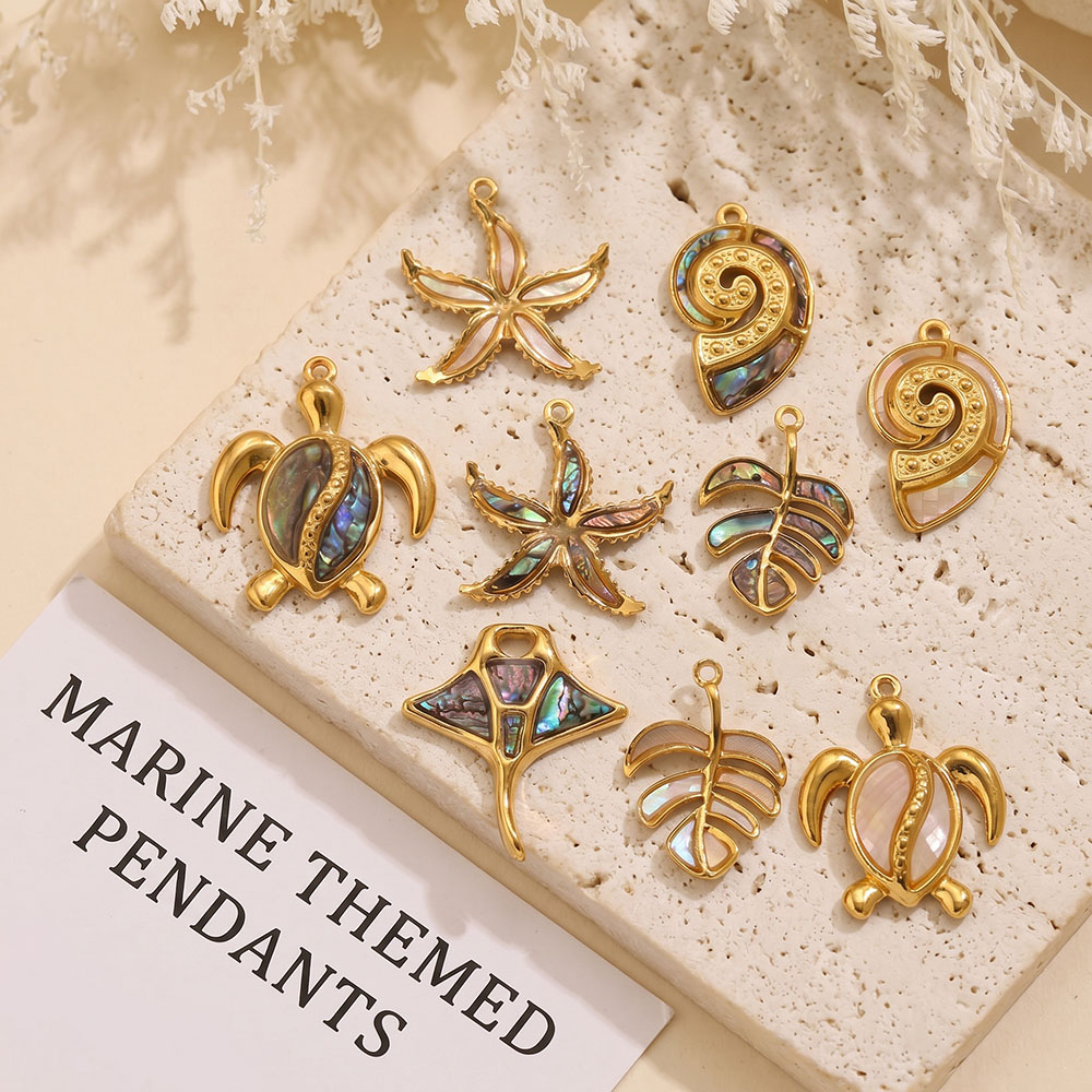 2pcs Enamel Ocean Animal Charm - Vintage Fashion Finds ulasan dan harga