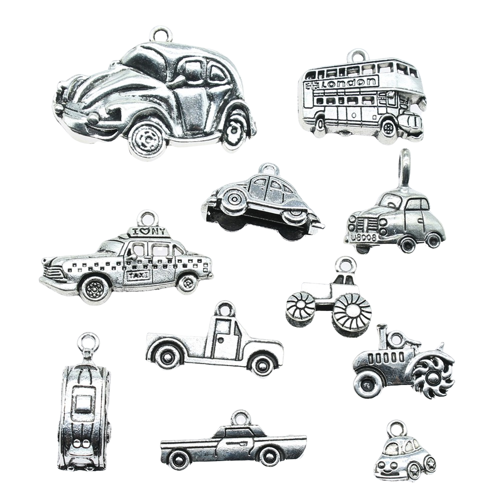 10pcs Antique Silver Color Car - Vintage Fashion Finds ulasan dan harga
