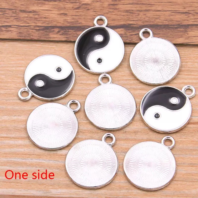 10/20pcs Alloy Tai Chi Charms  - Vintage Fashion Jewelry Necklaces ulasan dan harga