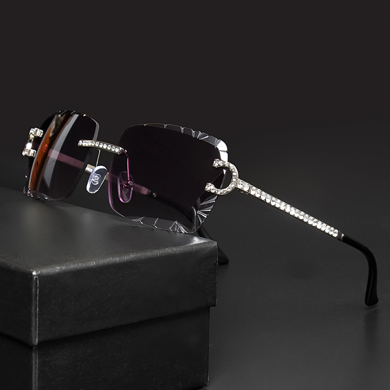 Fashion Rimless Square Sunglas - Vintage Fashion Images ulasan dan harga