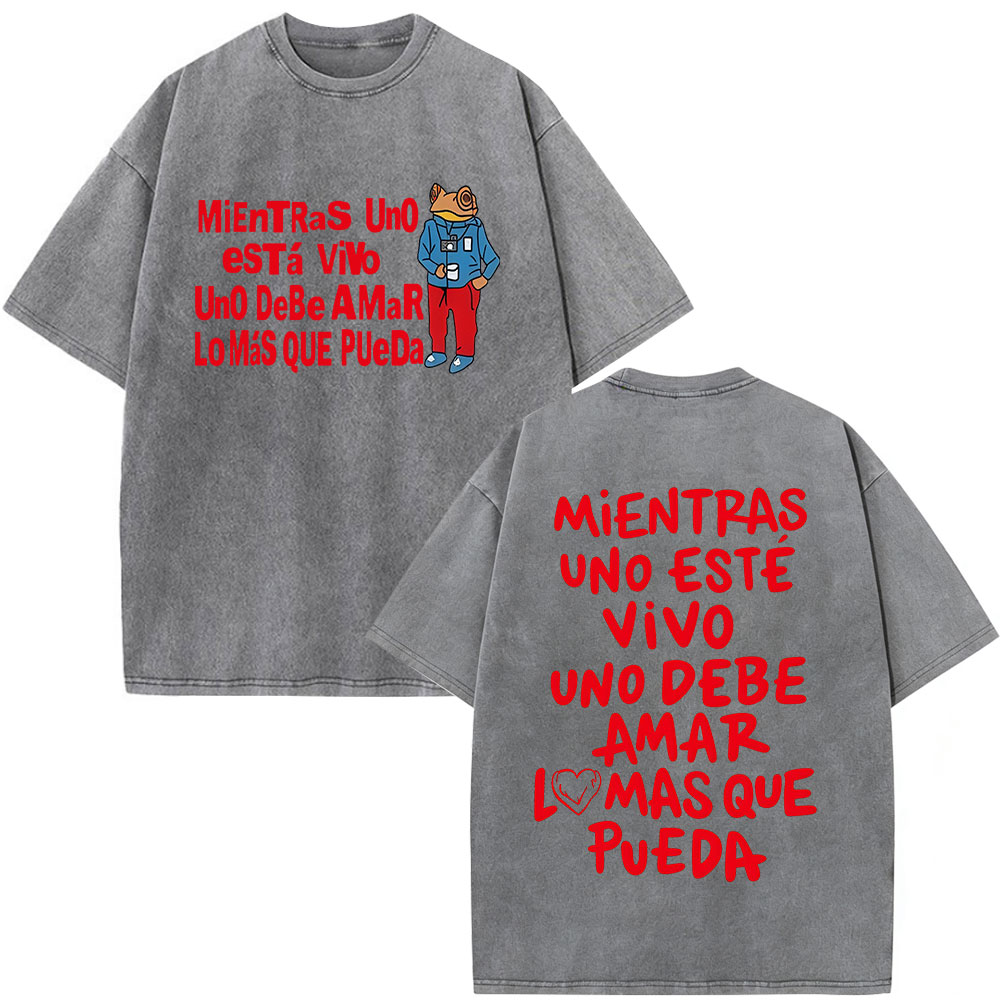 Rapper Bad Bunny Washed Vintag - Vintage Fashion World ulasan dan harga